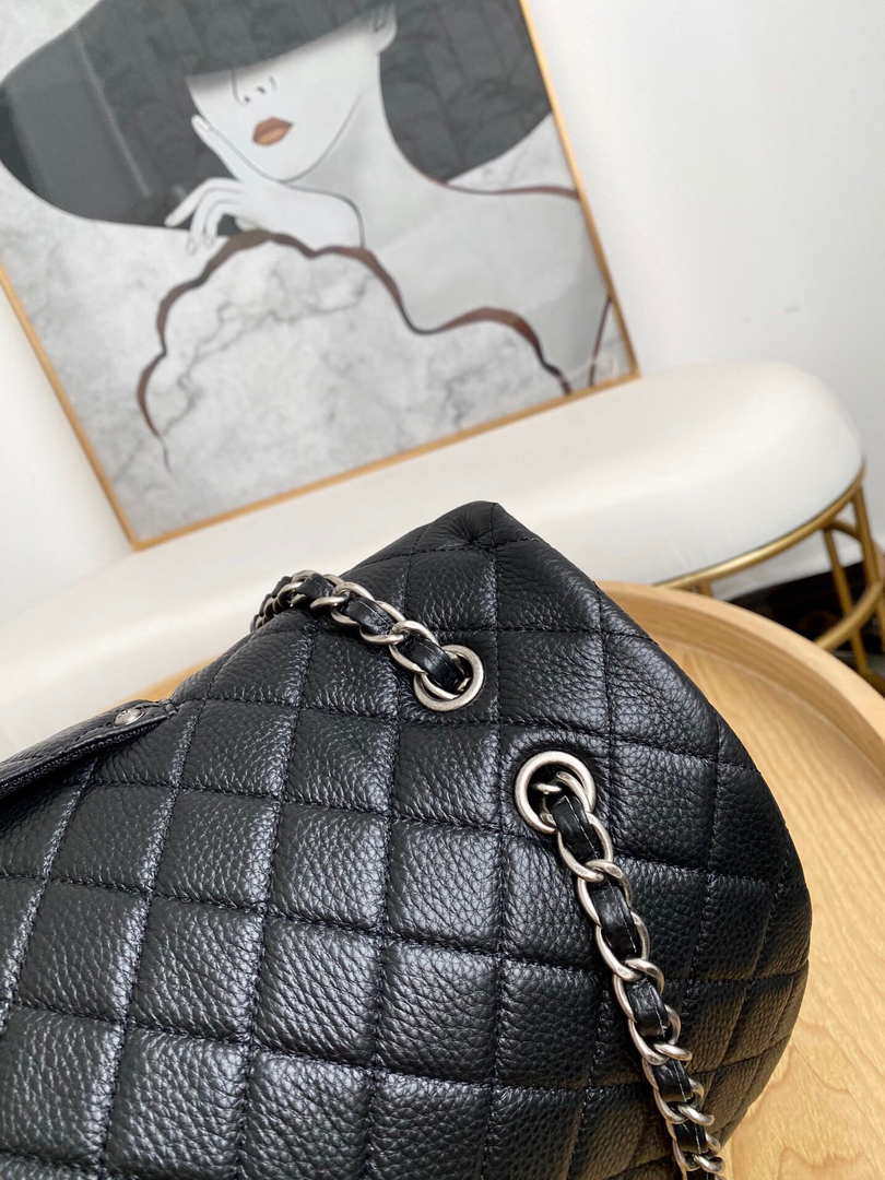 Chanel A91169 Flap Travel Bag Airport Series A94305 caviar calfskin Black Silver - Default Title - View 6