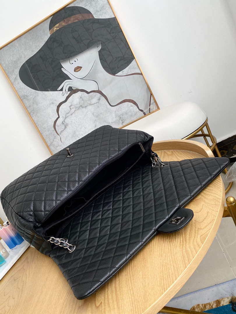 Chanel A91169 Flap Travel Bag Airport Series A94305 caviar calfskin Black Silver - Default Title - View 8
