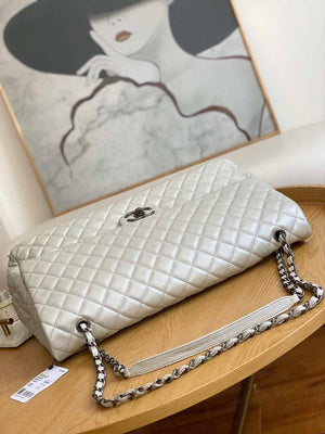 Chanel A91169 Flap Travel Bag Airport Series A94305 caviar calfskin Silver White - Default Title - View 5