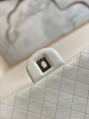 Chanel A91169 Flap Travel Bag Airport Series A94305 caviar calfskin Silver White - Default Title - View 7