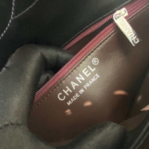 Chanel A92236 Flap Bag With Top Handle Lambskin & Sliver-Tone Metal Black - Default Title - View 9