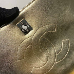 Chanel A92236 Flap Bag With Top Handle Lambskin & Gold-Tone Metal Gold - Default Title - View 5