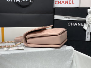 Chanel A92236 Small Trendy CC Flap Bag With Top Handle Lambskin bag Pink Gold - Default Title - View 3