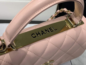 Chanel A92236 Small Trendy CC Flap Bag With Top Handle Lambskin bag Pink Gold - Default Title - View 6