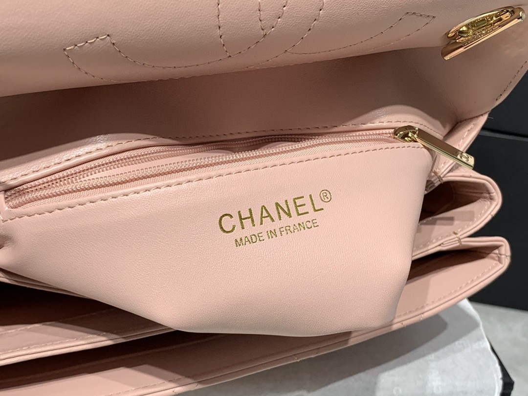Chanel A92236 Small Trendy CC Flap Bag With Top Handle Lambskin bag Pink Gold - Default Title - View 9