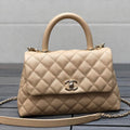 Chanel A92990 Medium Flap Bag With Top Handle Bag Apricot - Default Title - View 1