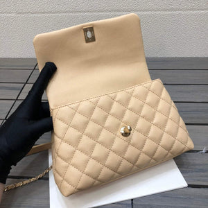 Chanel A92990 Medium Flap Bag With Top Handle Bag Apricot - Default Title - View 7