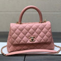 Chanel A92990 Medium Flap Bag With Top Handle Bag Pink - Default Title - View 1
