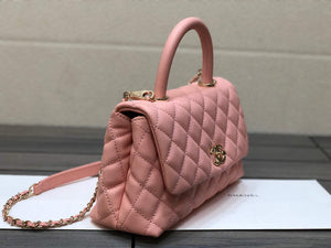 Chanel A92990 Medium Flap Bag With Top Handle Bag Pink - Default Title - View 2