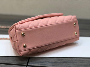 Chanel A92990 Medium Flap Bag With Top Handle Bag Pink - Default Title - View 6