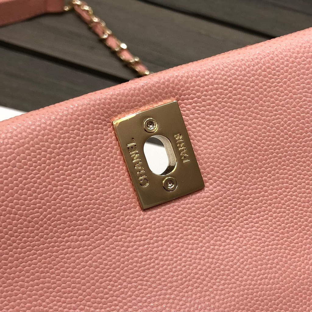 Chanel A92990 Medium Flap Bag With Top Handle Bag Pink