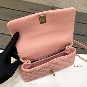 Chanel A92990 Medium Flap Bag With Top Handle Bag Pink - Default Title - View 8