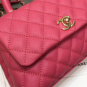 Chanel A92990 Medium Flap Bag With Top Handle Bag Rose Red - Default Title - View 8
