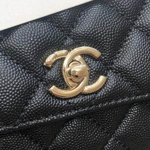 Chanel A92990 Medium Flap Bag With Brown Top Handle Bag Black - Default Title - View 6