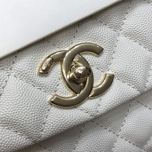Chanel A92991 Large Flap Bag With Top Handle handBag White - Default Title - View 5