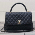 Chanel A92991 Large Flap Bag With Top Handle handBag Black - Default Title - View 1