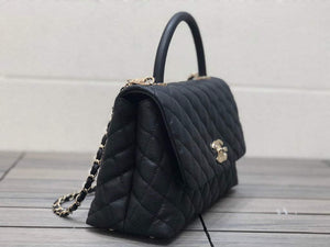 Chanel A92991 Large Flap Bag With Top Handle handBag Black - Default Title - View 2
