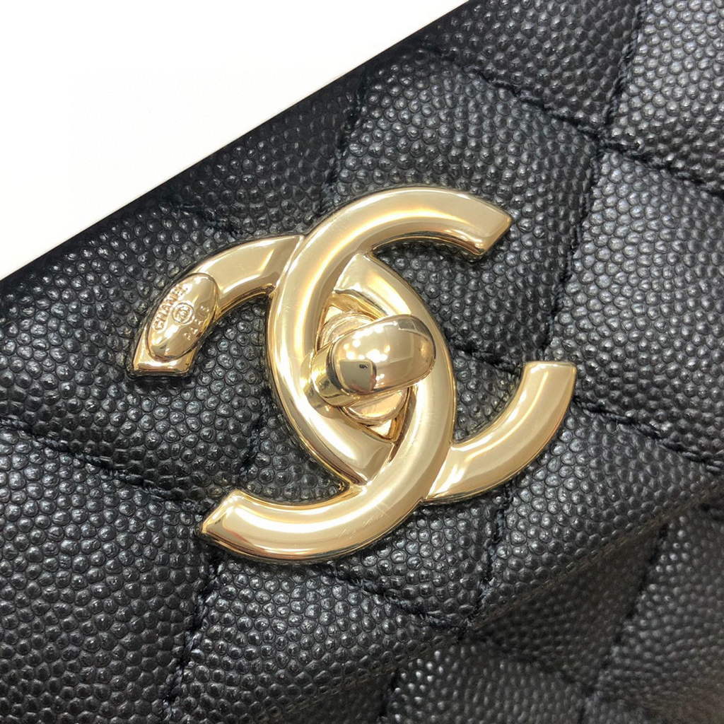Chanel A92991 Large Flap Bag With Top Handle handBag Black