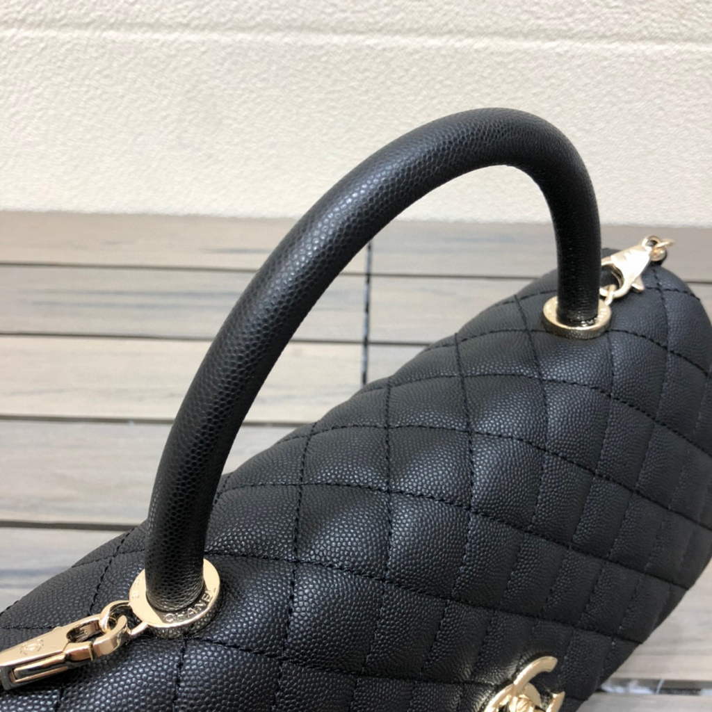 Chanel A92991 Large Flap Bag With Top Handle handBag Black