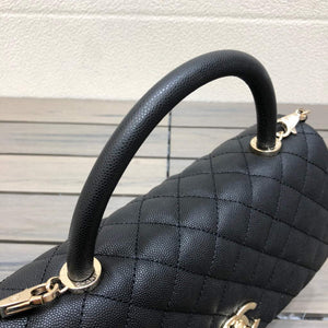 Chanel A92991 Large Flap Bag With Top Handle handBag Black - Default Title - View 5
