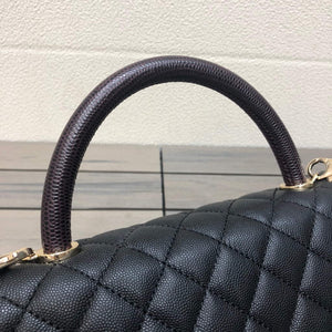 Chanel A92991 Large Flap Bag With Brown Top Handle Bag Black - Default Title - View 4