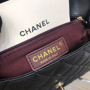 Chanel A92991 Large Flap Bag With Brown Top Handle Bag Black - Default Title - View 9
