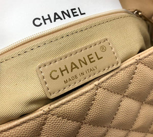 Chanel A92991 Large Flap Bag With Top Handle Bag Apricot - Default Title - View 9