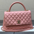 Chanel A92991 Large Flap Bag With Top Handle handBag Pink - Default Title - View 1