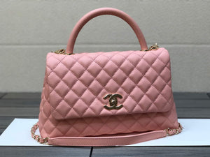 Chanel A92991 Large Flap Bag With Top Handle handBag Pink - Default Title - View 1