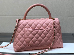 Chanel A92991 Large Flap Bag With Top Handle handBag Pink - Default Title - View 3
