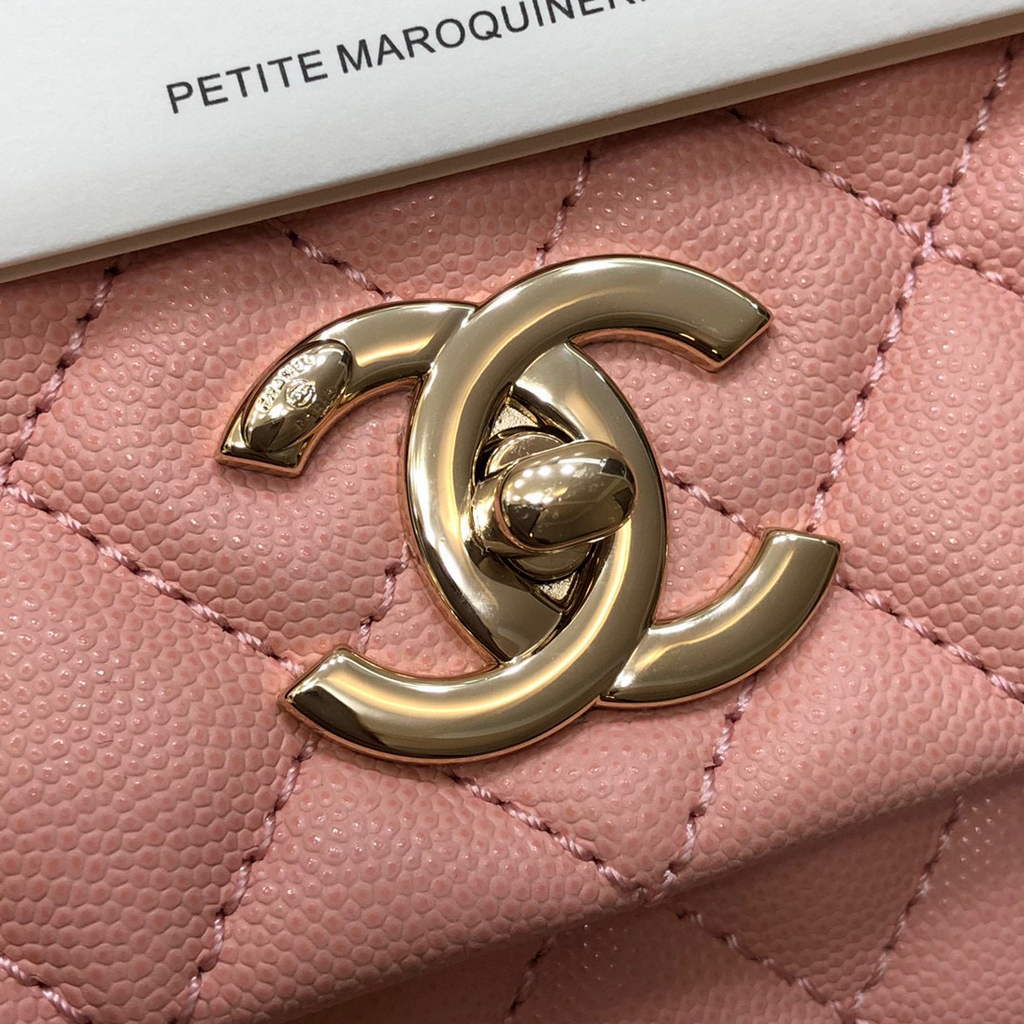 Chanel A92991 Large Flap Bag With Top Handle handBag Pink