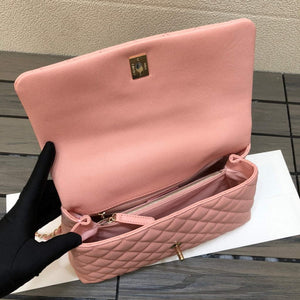 Chanel A92991 Large Flap Bag With Top Handle handBag Pink - Default Title - View 8