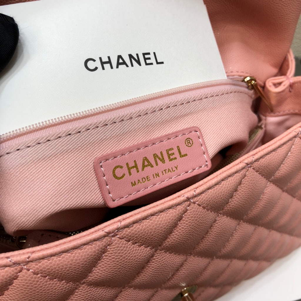 Chanel A92991 Large Flap Bag With Top Handle handBag Pink
