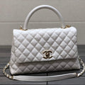 Chanel A92991 Large Flap Bag With Top Handle handBag White - Default Title - View 1