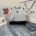 Chanel A94485 Gabrielle Backpack White and Black