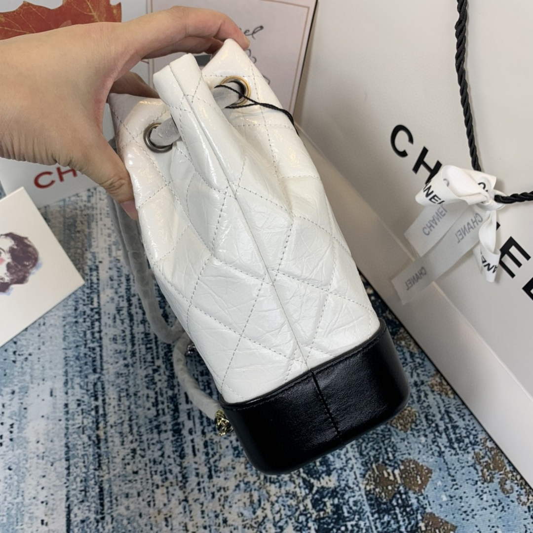 Chanel A94485 Gabrielle Backpack White and Black - Default Title - View 3