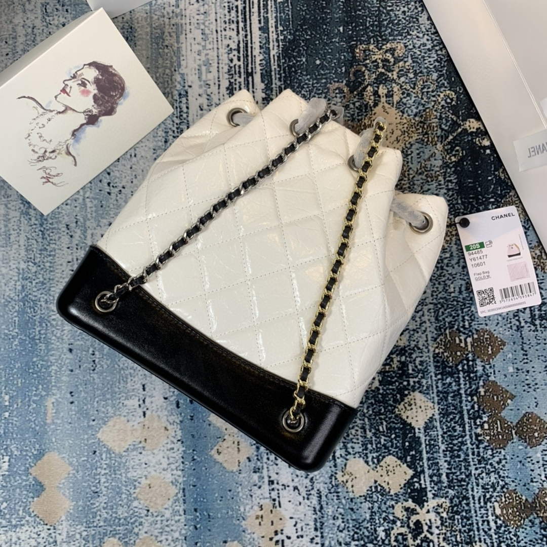 Chanel A94485 Gabrielle Backpack White and Black - Default Title - View 4