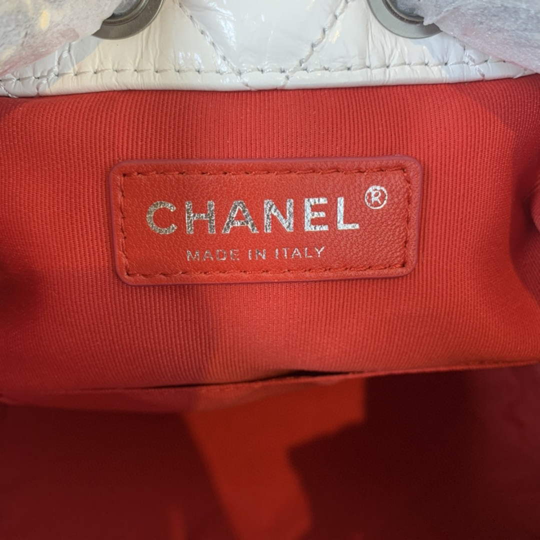 Chanel A94485 Gabrielle Backpack White and Black