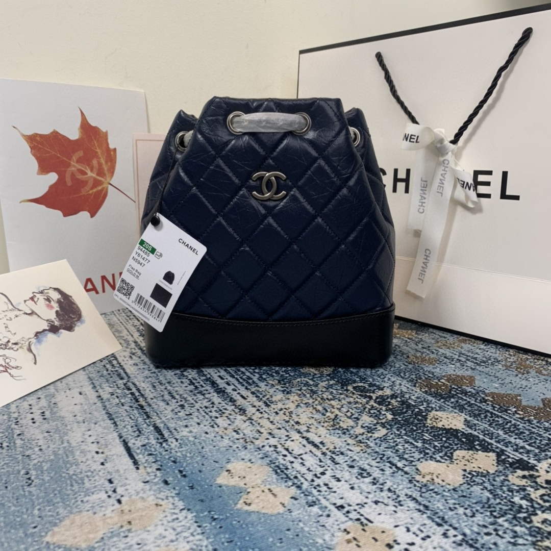 Chanel A94485 Gabrielle Backpack Navy Blue - Default Title - View 1