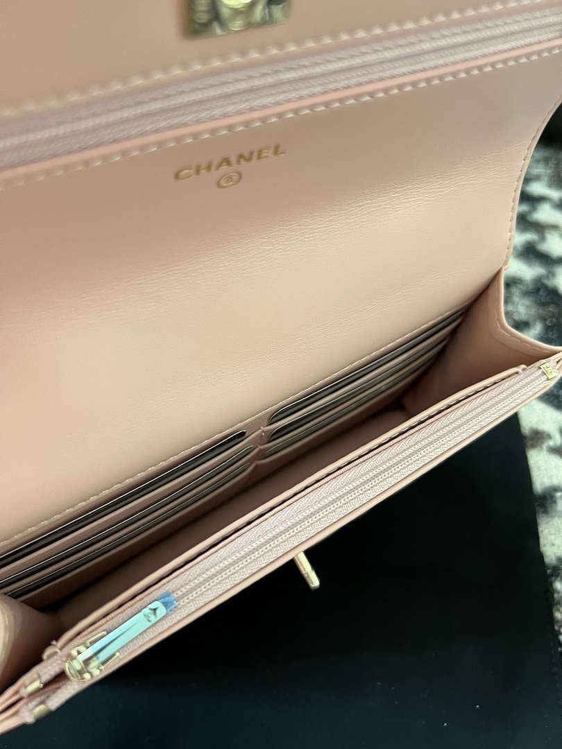 Chanel A96033 Woc Wallet on Chain With Small flower Handle Pink Lambskin - Default Title - View 8