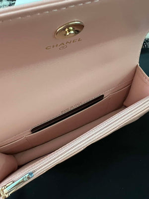 Chanel A96034 Woc Wallet on Chain With Small flower Handle Pink Lambskin - Default Title - View 7