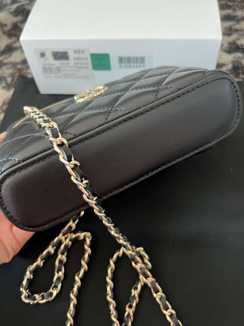 Chanel A96035 CLUTCH Lambskin Vanity Box bag Black