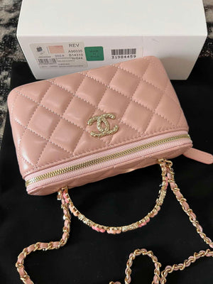 Chanel A96035 CLUTCH Lambskin Vanity Box bag Pink - Default Title - View 7