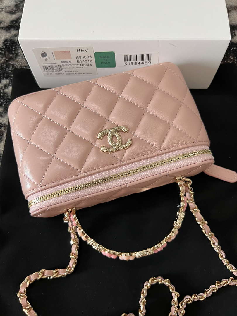 Chanel A96035 CLUTCH Lambskin Vanity Box bag Pink - Default Title - View 7