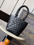 Chanel A98003 Vintage Large Bucket bag Black