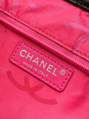 Chanel A98003 Vintage Large Bucket bag Black with Patent leather CC - Default Title - View 8