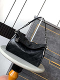 Chanel A99005 Vintage Small Hobo 25P Shopping Bag Black