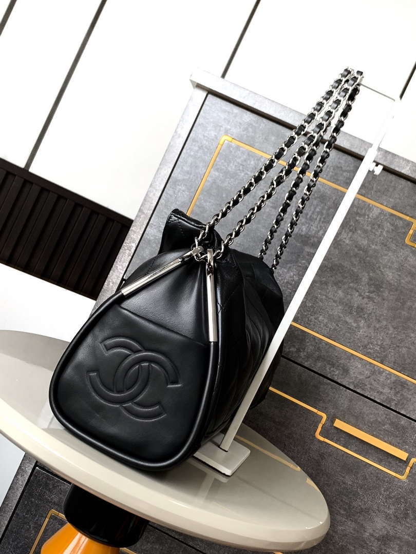 Chanel A99006 Vintage Large Hobo 25P Shopping Bag Black - Default Title - View 2
