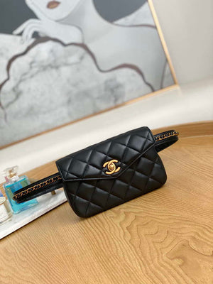 Chanel A99009 Waist bag Lambskin gold Black - Default Title - View 1