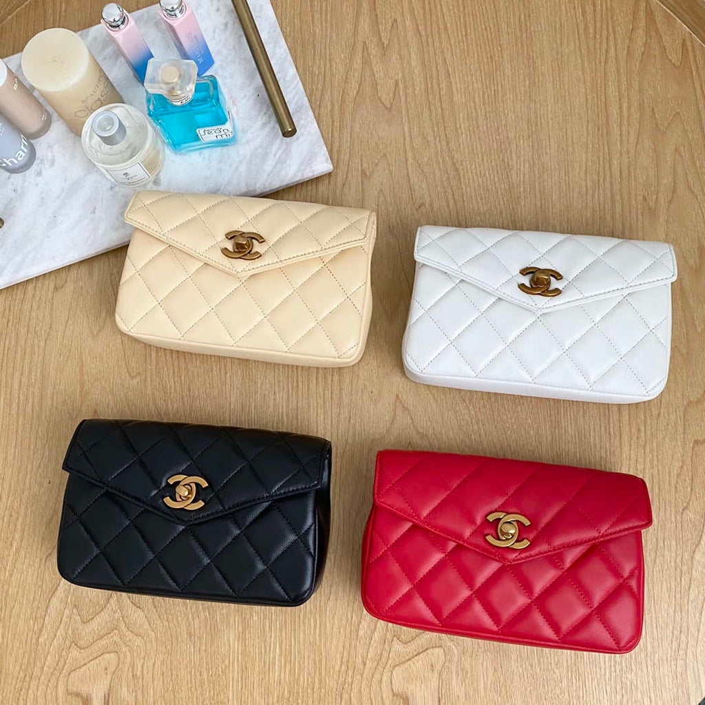 Chanel A99009 Waist bag Lambskin Apricot Gold